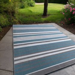 Costal Striped 8x10 Outdoor Rug