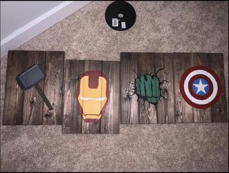 Avengers Wooden Signs