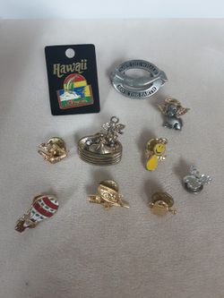 (10) SMALL GOOD LUCK PINS