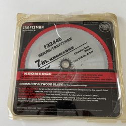 Sears CRAFTSMAN KROMEDGE 7" Ply-Tooth Saw Blade 5/8 Round Arbor #9-32445 NEW!