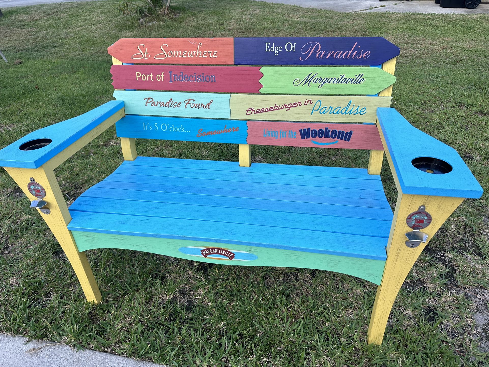 ~LIKE NEW~Margaritaville Outdoor/Indoor Bench~$350
