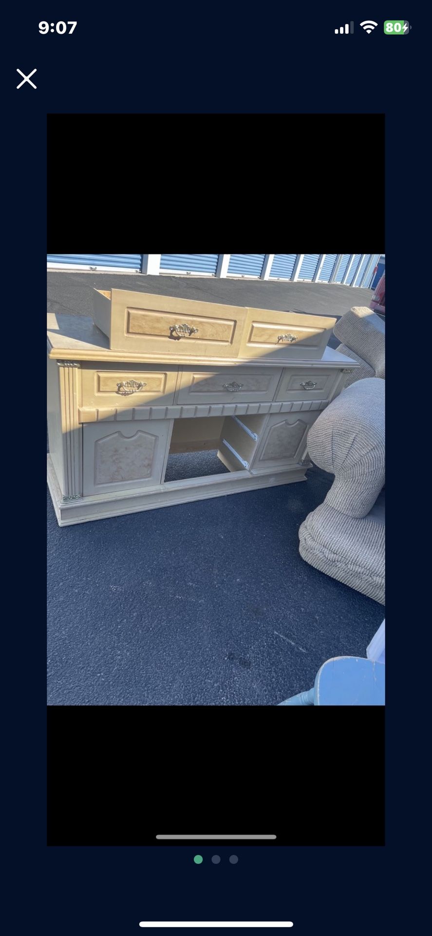 🌹BEAUTIFUL QUEEN SIZE BEDROOM SET: DRESSER, MIRROR, BED FRAME, 2 NIGHTSTANDS 🌹