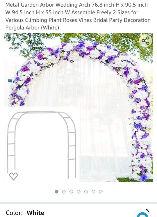 Metal Garden Arbor Wedding Arch - NEW