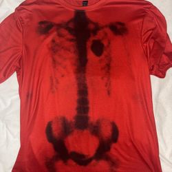 Womens Red Skeleton T-shirt