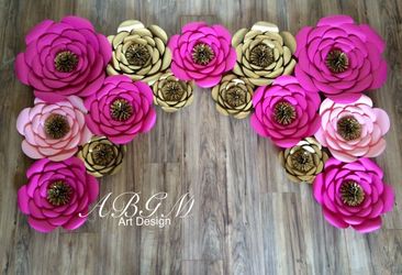 Paper flower • Flores de papel grandes • Rosas • Roses • Backdrops • Paperflowerbackdrops • Party decor