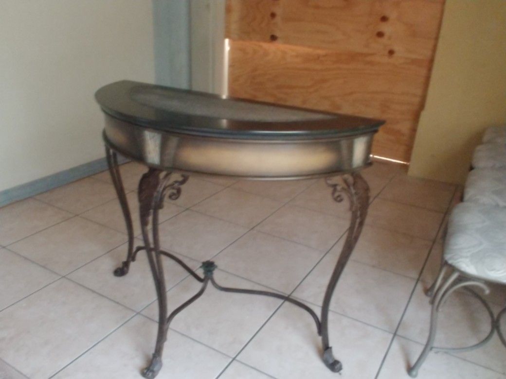 Wood and cast iron end table!!!
