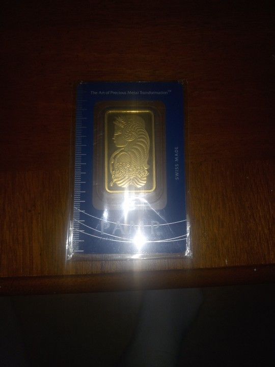1 Ounce Gold Bar. Pamp