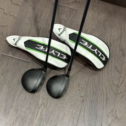 CALLAWAY GOLF Elyte 15° 3 & 18° 5 Fairway Woods Ventus Stiff Shafts