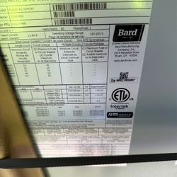 BARD BRAND NEW UNIT AIR CONDITIONER FOR MOBILE HOMES OR TRAILERS 2 TON 