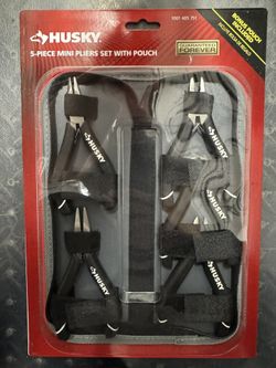 Husky 5 Piece Mini Pliers Set With Case