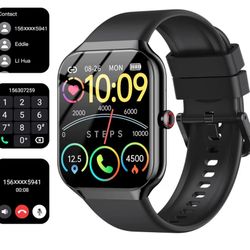 Smart Watch for Men Women, 1.96" Smartwatch (Answer/Make Call), IP68 Waterproof Fitness Tracker, 100+ Sport Modes, Heart Rate and Sleep Monitor, Pedom