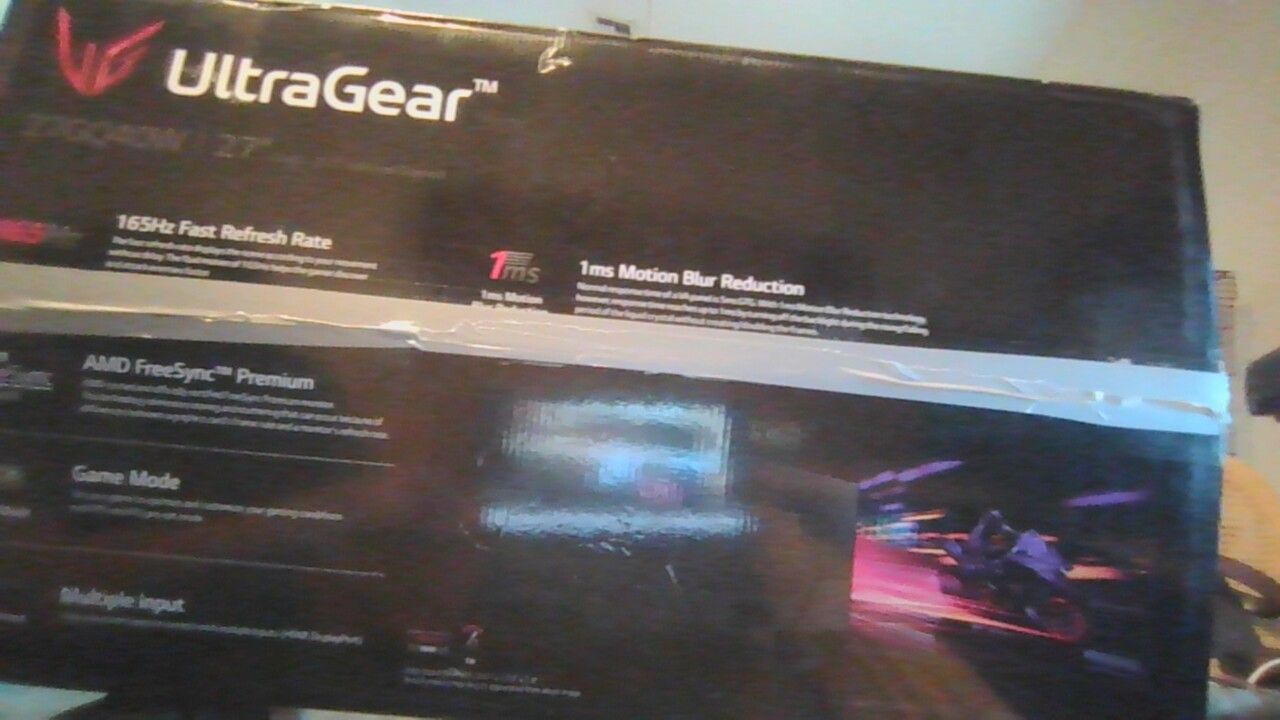 Brand New 27" LG Ultra Gear 165Hz/1ms Monitor