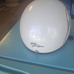 White Harley Davidson Helmet 