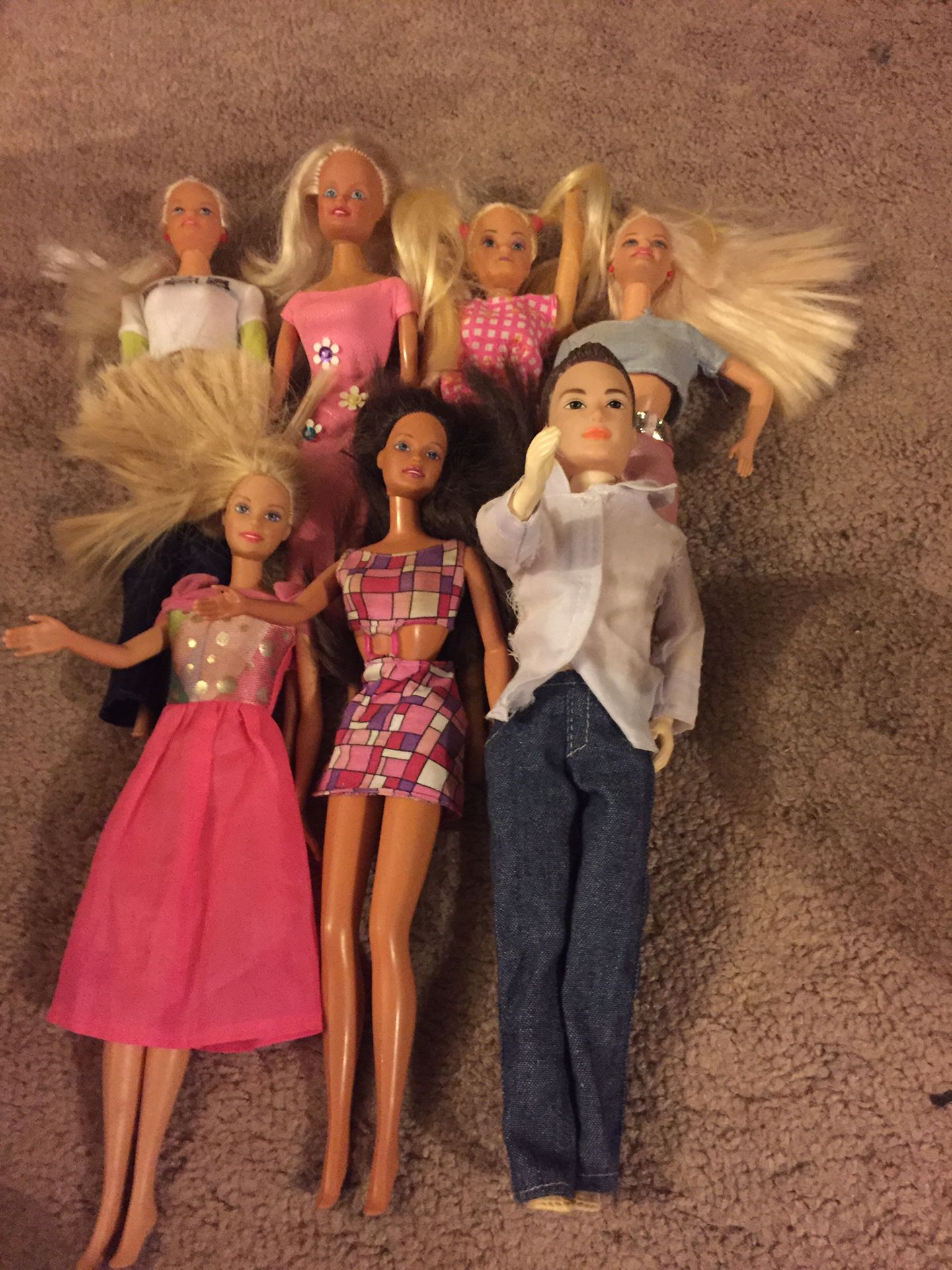 Vintage Mattel Barbies and Ken