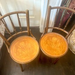 Antique Art Nouveau Bistro Chairs