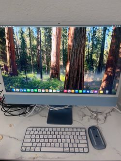 Apple iMac 24-inch Blue with Magic Keyboard and Mouse