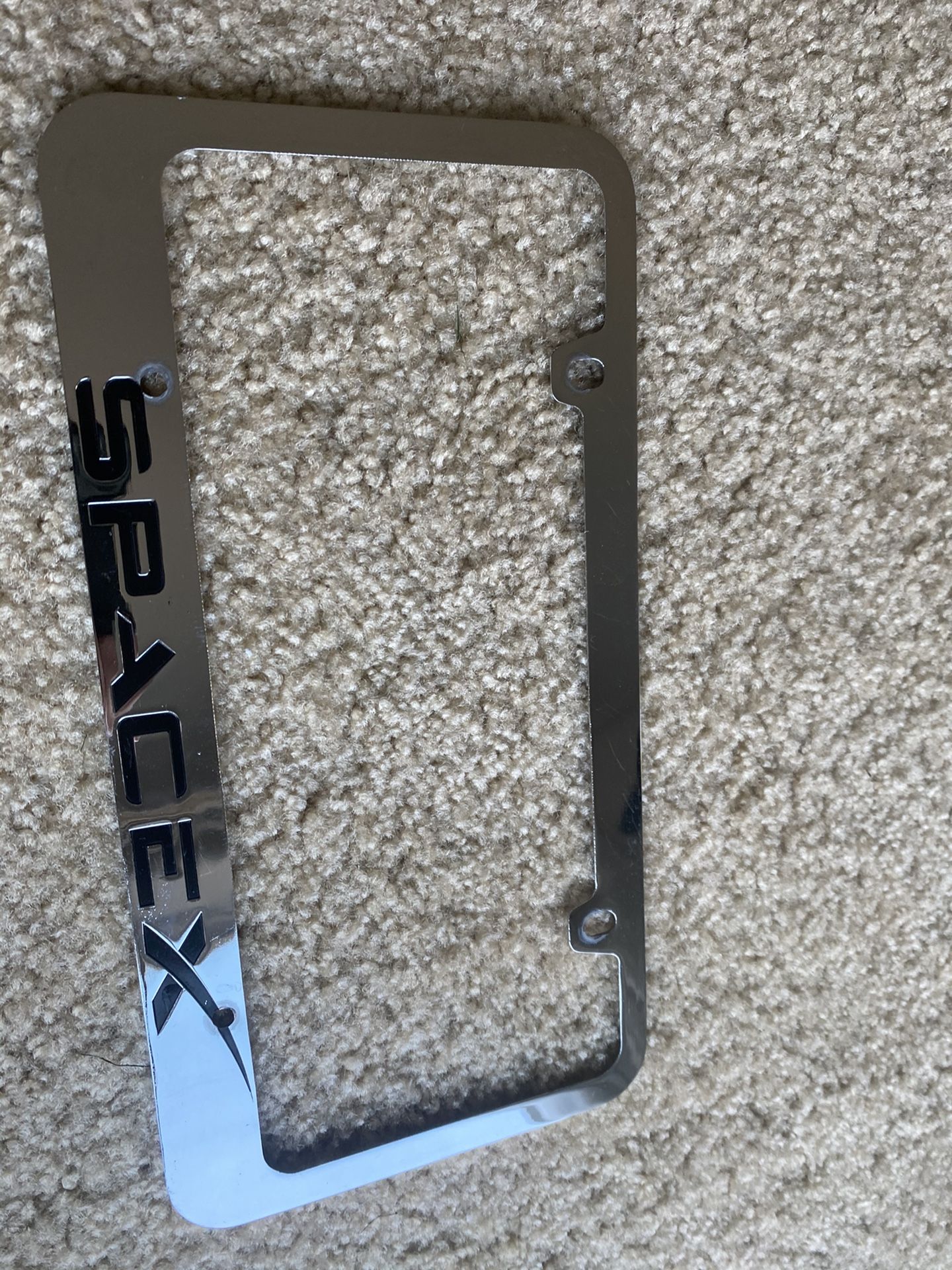 SpaceX license plate frame
