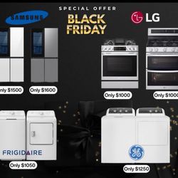 Refrigerators, Washer, Dryer, Stoves 