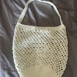 Homemade Crochet Market Beach Tote Bag Purse