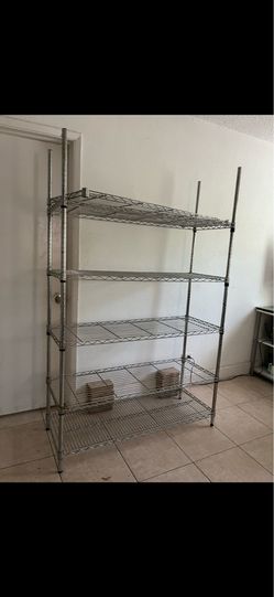 Metal shelf rack
