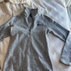 Patagonia Half Zip With Sleeve Pocket, Womens Extra Small, Gray 