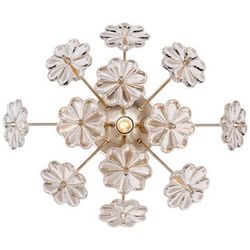 Visual Comfort Lynn Wall Light in Burnished Silver Leaf with Clear Glass