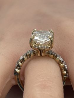 6.60CTW/5.01CT VVS2 14K Lab Diamond IGI Certified Radiant Solitaire Engagement Ring 