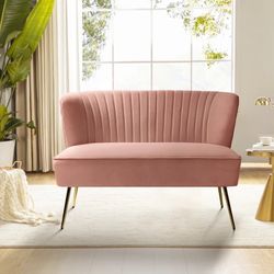 Blush Loveseat And Chairs Set