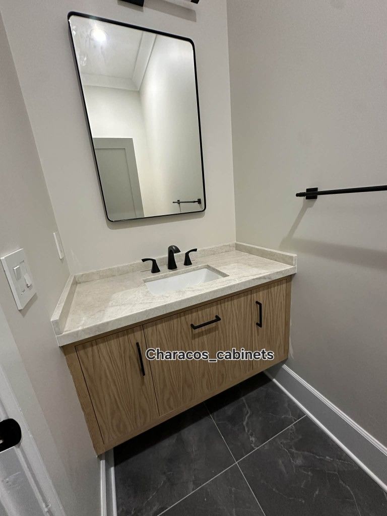 White Oak Bathroom Vanity 