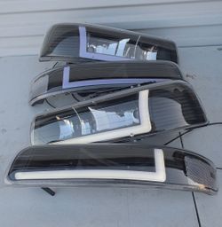 99-02 Chevrolet Silverado 00-06 Suburban Tahoe LED DRL Headlights Luces Micas Calaveras Faros Faroles Focos Headlamps Chevy