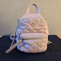 Guess pink quilted mini backpack