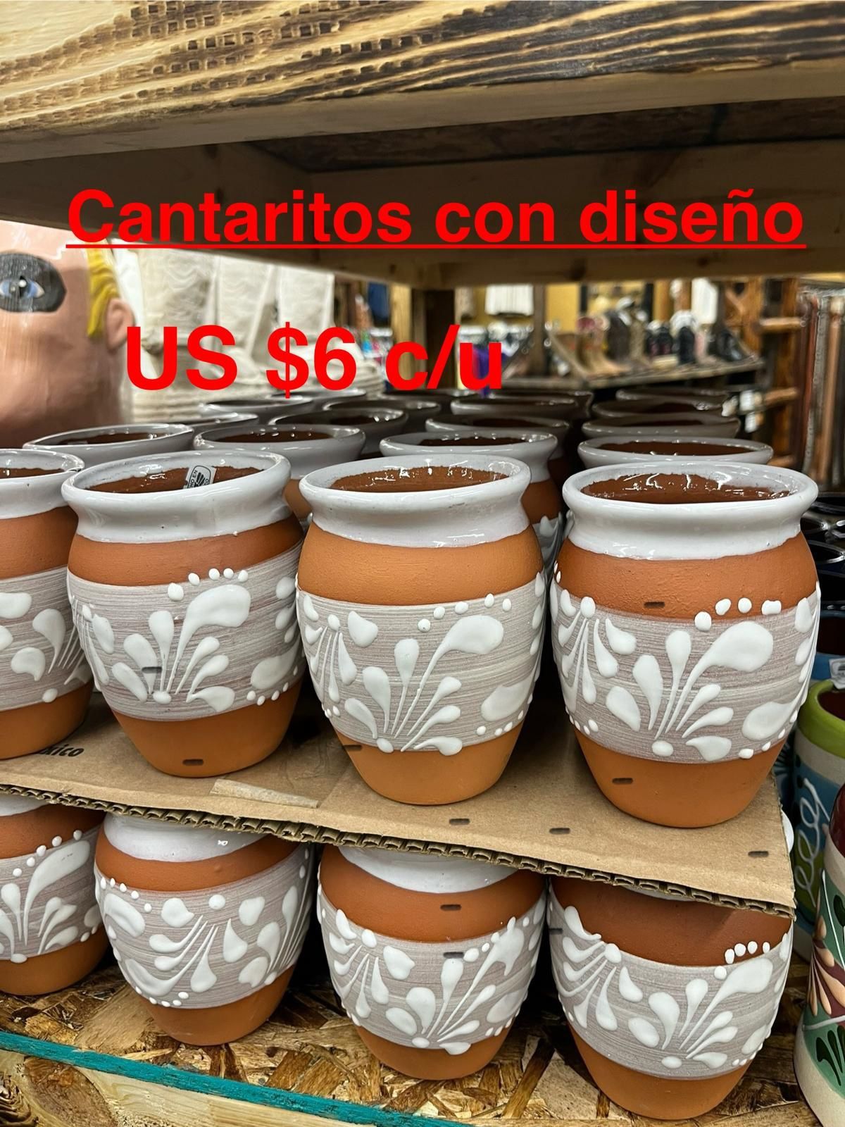 Cantaritos De Barro Mexicanos Con Diseño 