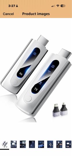 Wireless HDMI Transmitter and Receiver 328FT/100M, 4K Decode 1080P@60Hz Ultra HD Video Output, LED Display, Plug&Play 5G+2.4G for Audio to Monitor fro
