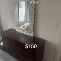Dresser and mirror
