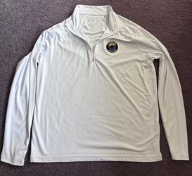 Cleveland Monsters Antigua White Quater-Zip Pullover
