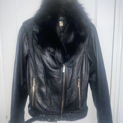 Michael Kors Real Leather Biker Jacket Medium