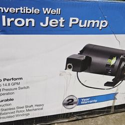 New deep/convertible well cast iron jet pump