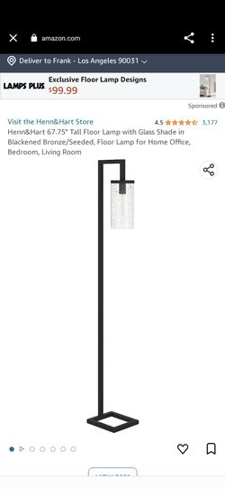Matte Black Floor Lamp NO Glass