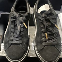 Fenty Puma Black White Suede Creeper 7.5