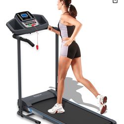 SereneLife Folding Treadmill - Foldable Home Fitness Equipment with LCD for Walking & Running - Cardio Exercise Machine - Preset and Adjustable Progra