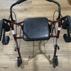 Medline walker with seat, 350 pound max weight