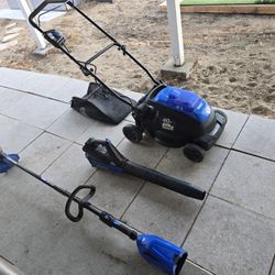 Kobalt 40v Lawn Mower, String Trimmer And Blower, Two Batteries And Two Chargers