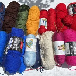 Yarn- Red, Pink, Blue, Etc