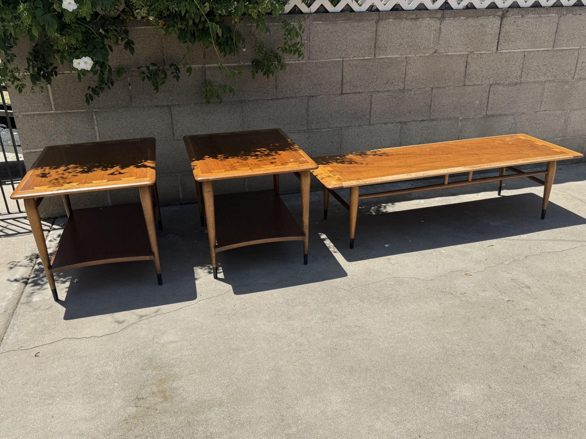 Vintage Mid Century coffee table & end table set