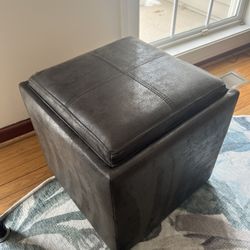 Black Storage Ottoman – Clean & Sturdy