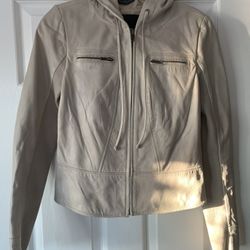 Trouve Size Small Leather Hooded Jacket