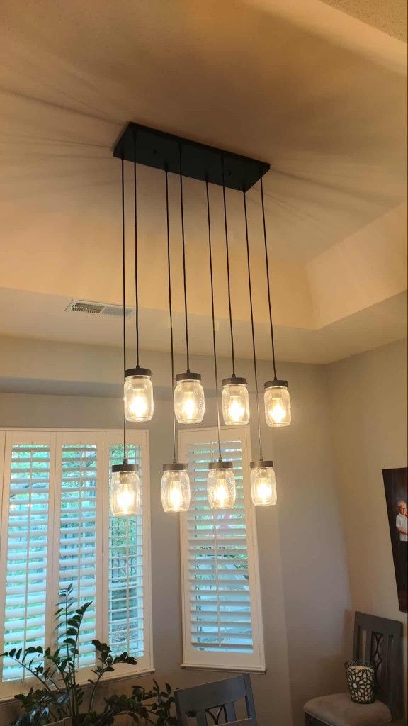 Eight Light Linear Chandelier