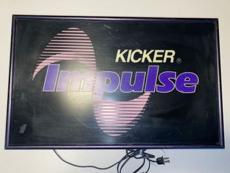 RARE Vtg Kicker Audio Impulse Lighted Lit Sign Dealer Storefront Display Old