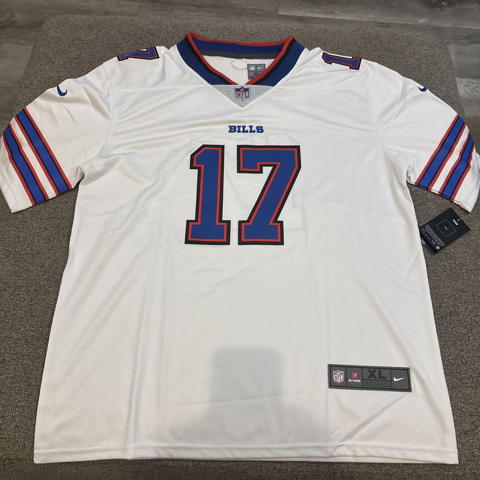 NFL Buffalo Bills Josh Allen #17 White Jersey Size XL