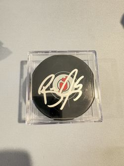 Nj Devils Brandon Dillon Signed Hockey Puck